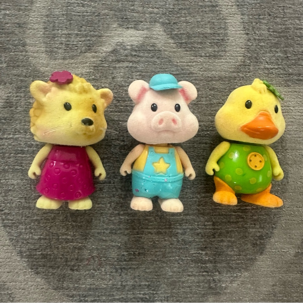 Lil Woodzeez fuzzy figurines (Harley, Dan & Percy)